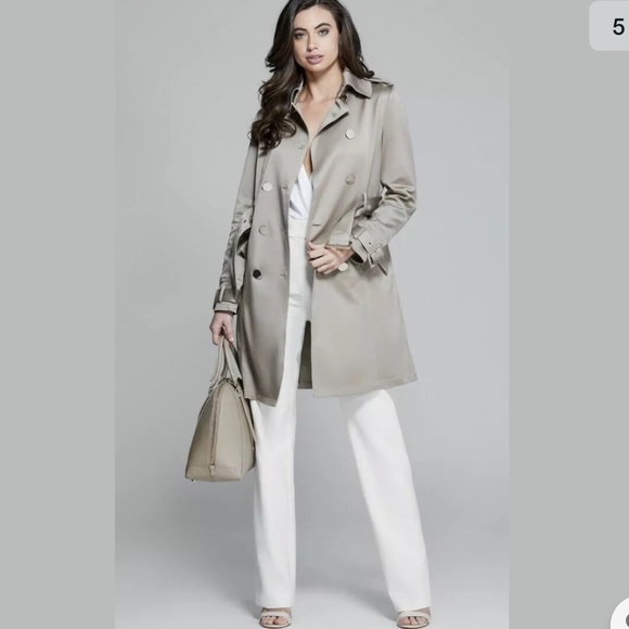 New Guess By Marciano Taryn High Rise White Suiting Dressy Pant XS - Picture 5 of 11